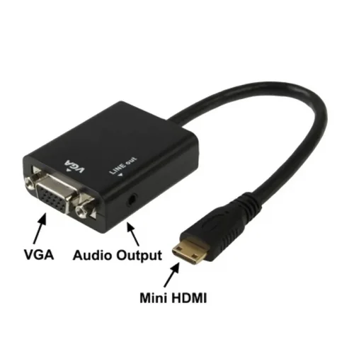 ⁦CABLE-1700C Mini HDMI to VGA + Audio⁩ – תמונה ⁦3⁩