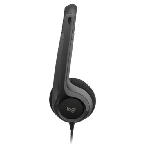 ⁦981-000803 אוזניות קשת חוטיות עם מיקרופון מובנה Logitech H390 USB Black⁩ – תמונה ⁦3⁩