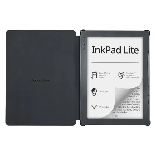 ⁦נרתיק לקורא ספרים HN-SL-PU-970-BK-WW PocketBook Shell Cover for Inkpad Lite Blac⁩ – תמונה ⁦4⁩