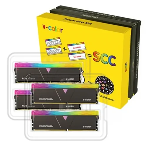⁦16GB (2X8)+(2 X Dummy) KIT DDR4 3200 MHz Prisim Pro RGB SCC-TL8G32816C-E6PRKWK⁩ – תמונה ⁦3⁩