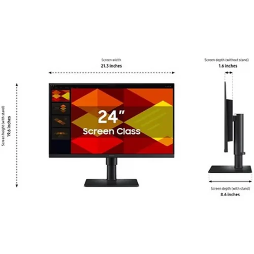 ⁦SAMSUNG 24" S24D408GAM LED FHD/PIVOT/SPEAKERS⁩ – תמונה ⁦4⁩