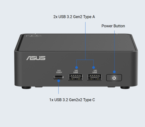 מחשב Mini PC ASUS NUC *Slim* 15 Pro | Ultra 7-255H | Wi-Fi 7 | Thunderbolt 4 | שלוש שנות אחריות