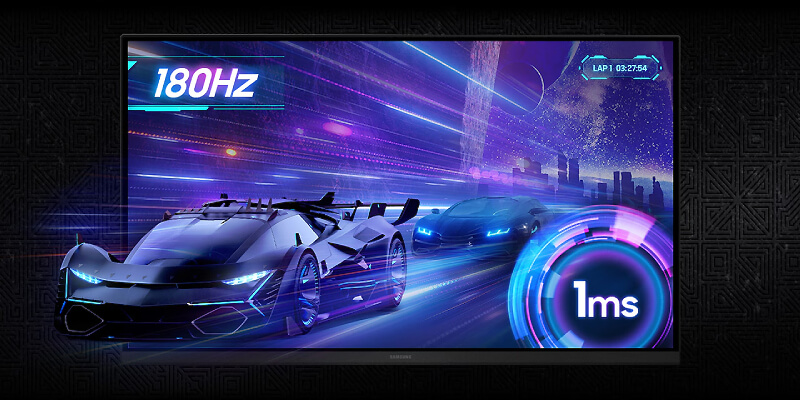 קצב רענון 180Hz וזמן תגובה 1ms במסך הגיימינג Samsung S32FG506EU
