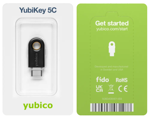 מפתח אבטחה Yubico YubiKey 5C | USB-C