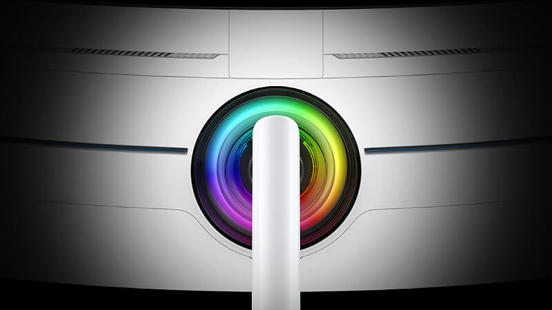 תאורת Core Lighting האחורית של מסך הגיימינג Samsung