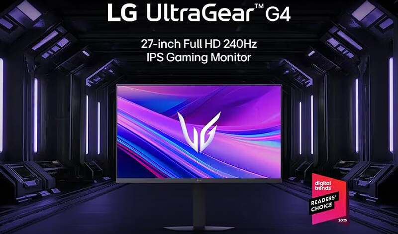 מסך הגיימינג LG 27G440A-B UltraGear G4 בגודל 27 אינץ עם FHD, פאנל IPS ו-240Hz