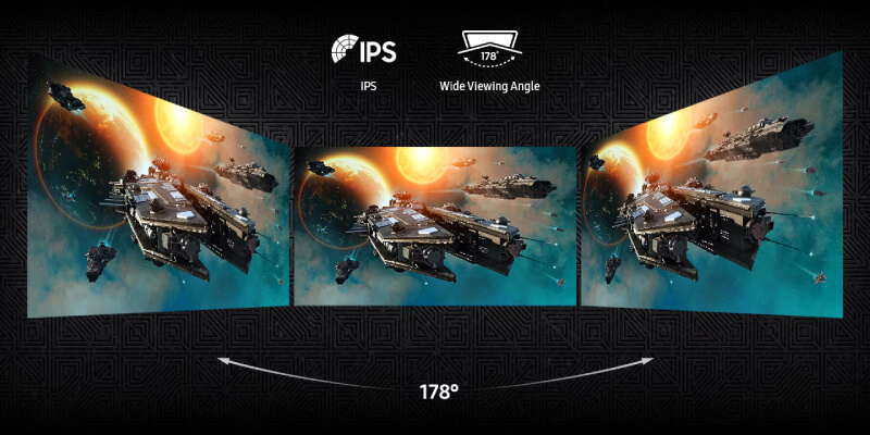 פאנל IPS עם זווית צפייה של 178 מעלות במסך הגיימינג Samsung S27FG530EU
