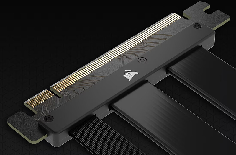 מחבר PCIe x16 של כבל Corsair Premium PCIe 5.0 Riser Cable