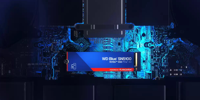 WD Blue SN5100 NVMe SSD with SANDISK QLC 3D CBA NAND technology