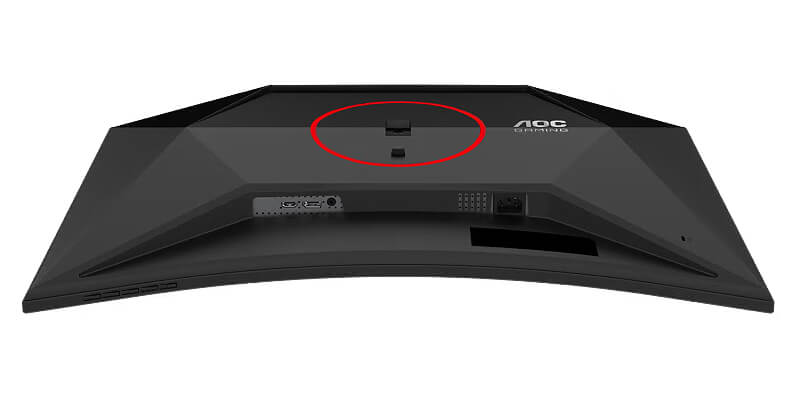חיבור VESA בגב מסך AOC C32G4Z