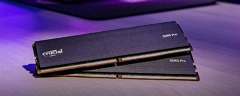 מודולי זיכרון Crucial Pro DDR5 בגימור שחור מט