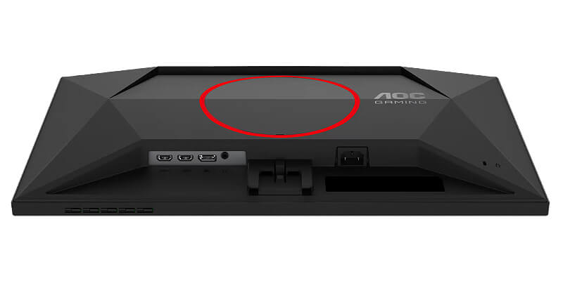 החלק האחורי וחיבור VESA של AOC 24G4ZRE