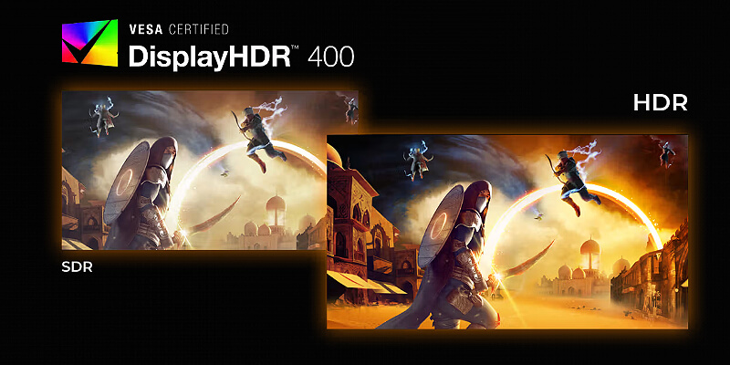 DisplayHDR 400 במסך AOC Q25G4SR