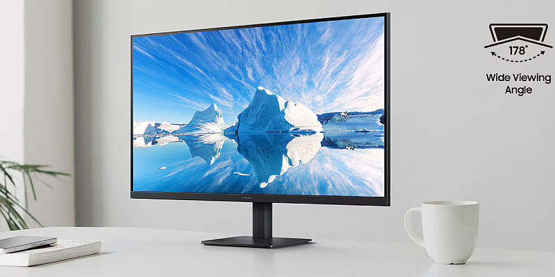 זווית צפייה רחבה בפאנל IPS של Samsung ViewFinity S7 S70H