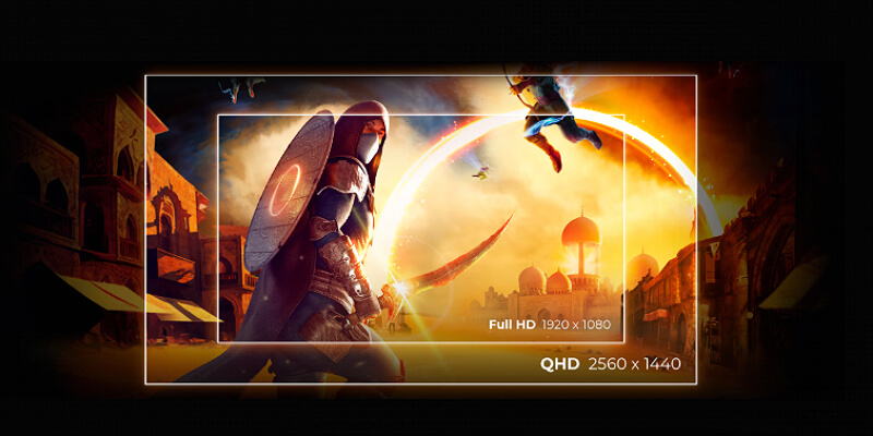 תצוגת QHD Fast IPS במסך AOC Q25G4SR